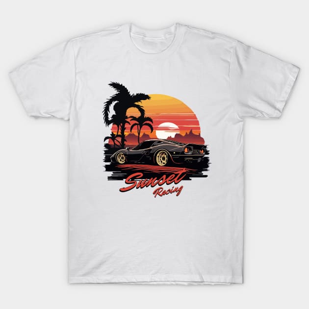 Sunset Racing T-Shirt by Cupidostore